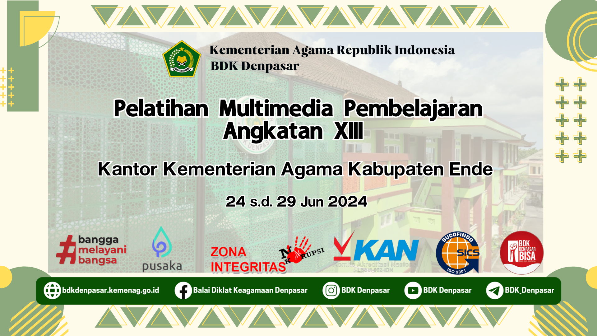 Pelatihan Multimedia Pembelajaran Angkatan XIII Kantor Kementerian Agama Kabupaten Ende