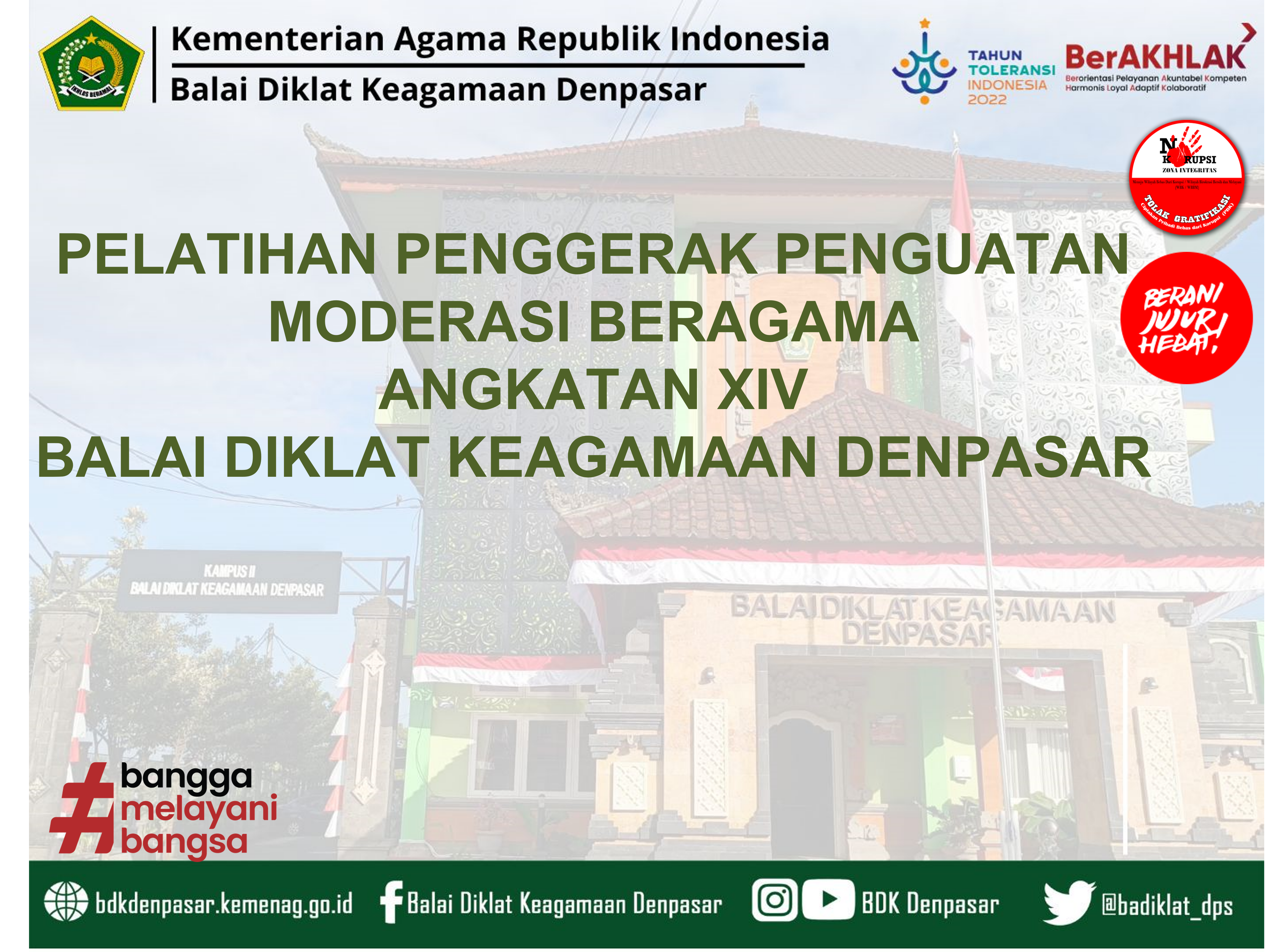 Pelatihan Penguatan Penggerak Moderasi Beragama Angkatan XIV